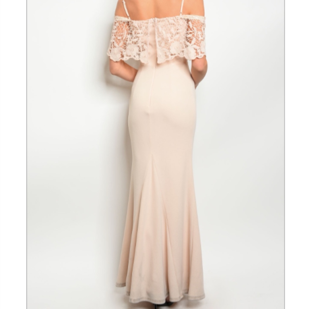 🆑 Blush Floral Overlay Dress - Picture 2 of 6